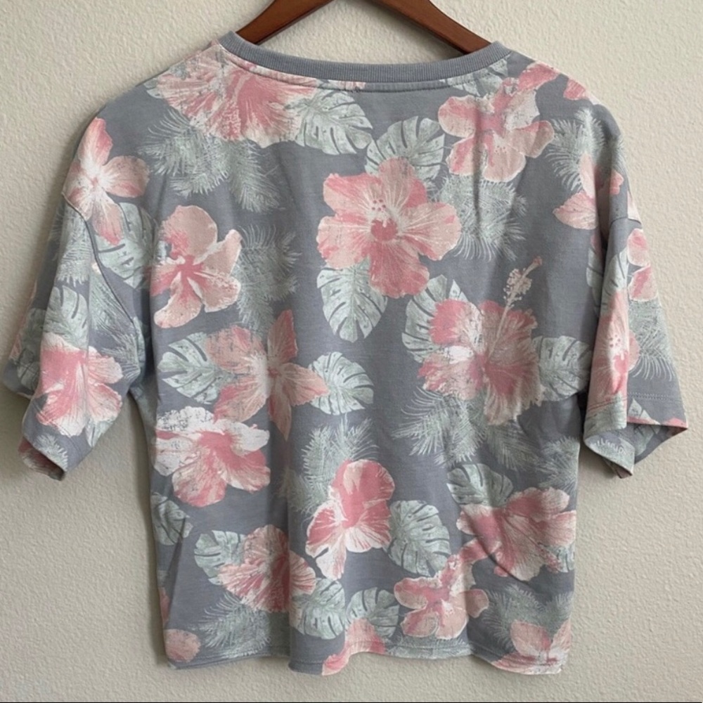 Z Supply Sione French Terry Floral T- Shirt Sweatshirt Top S New - Picture 6 of 7